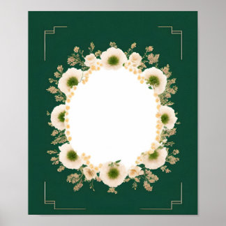 Blank Wedding Invitation Card Template  Poster