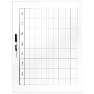 Blank Week Calendar Large Dry Erase Boards