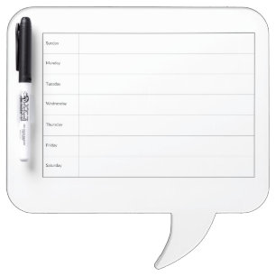 Blank Weekly Calendar Square Dry Erase Boards