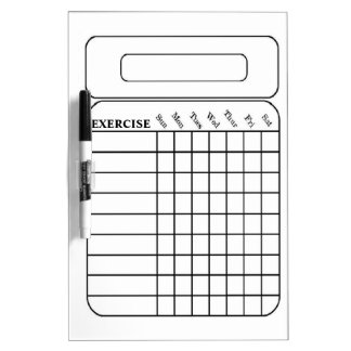 BLANK WEEKLY CHART Dry-Erase BOARD