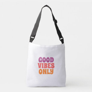 Blank White Crossbody Tote Bag with Black Strap
