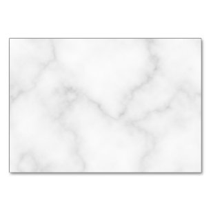 Blank White Marble Wedding Advice and Wishes Table Number
