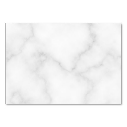 Blank White Marble Wedding Advice and Wishes Table Number