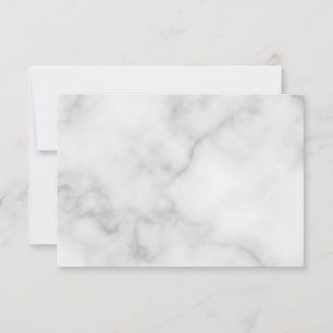 Blank White Marble Wedding Advice Card