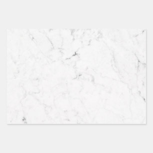 Blank White Marble Wrapping Paper Sheets