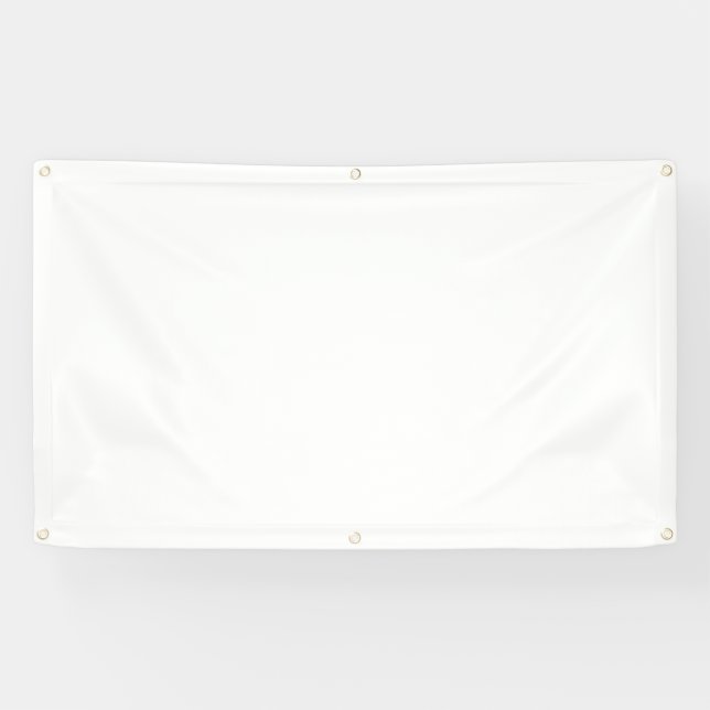 Blank White Pre Cut 3x5 With Metal Grommets Banner (Horizontal)