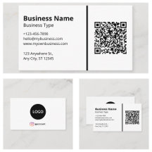 Blank White Your Logo QR Code Social Media