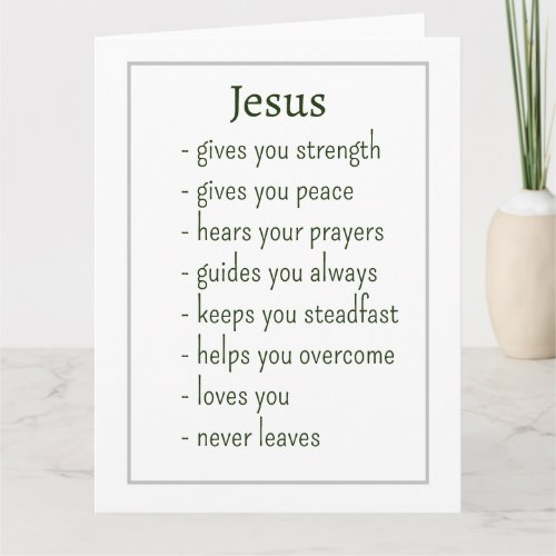 Blank Who Jesus is Comforting Reminder Keepsake Card
