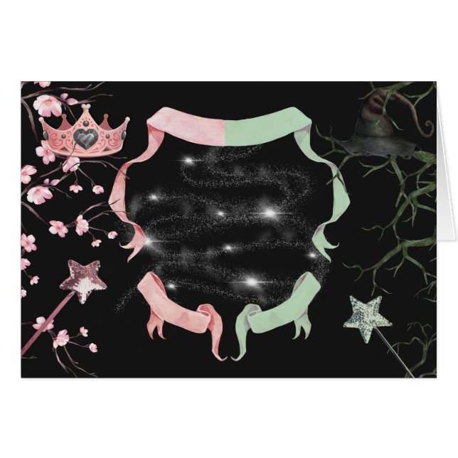 Blank Wicked Theme Tent Food Card (Front Horizontal)