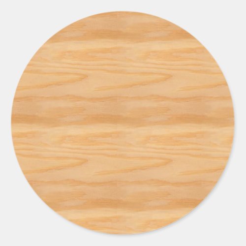 Blank Wood Template Elegant Trendy Design Classic Round Sticker