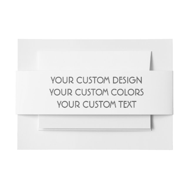 BLANK Your Design Here - Invitation Belly Band (Front Example)