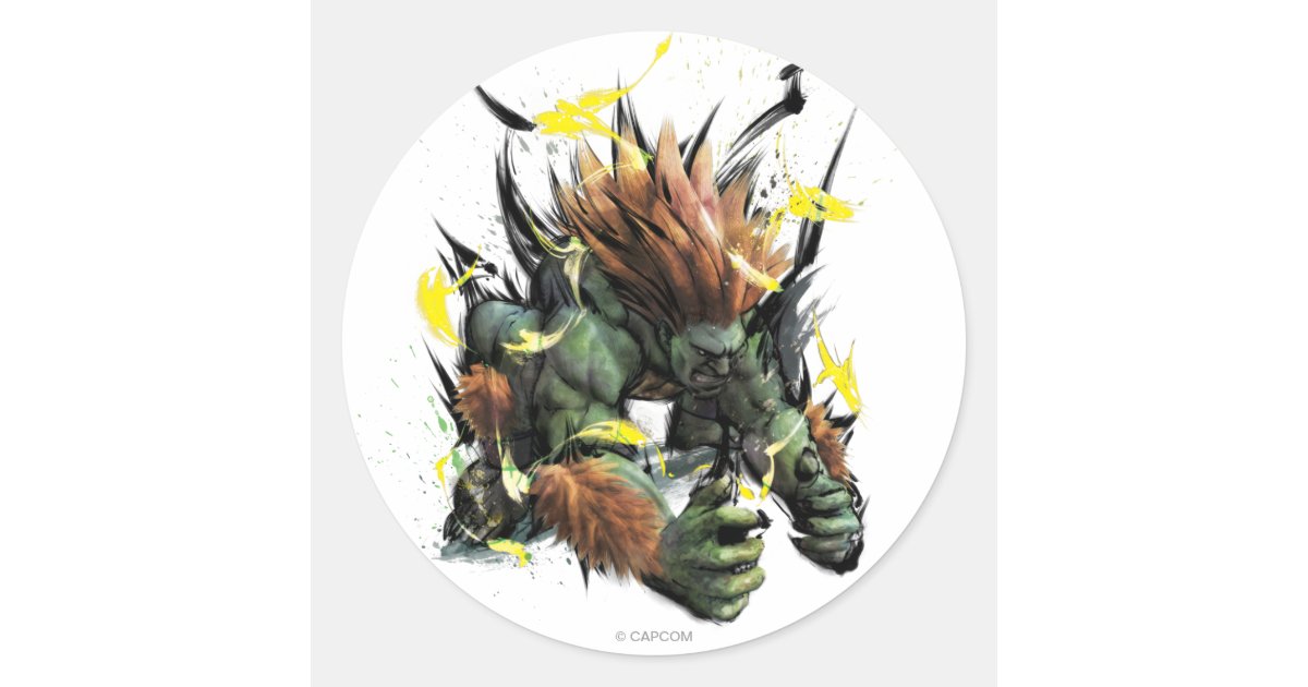 Blanka Charge Classic Round Sticker Zazzle