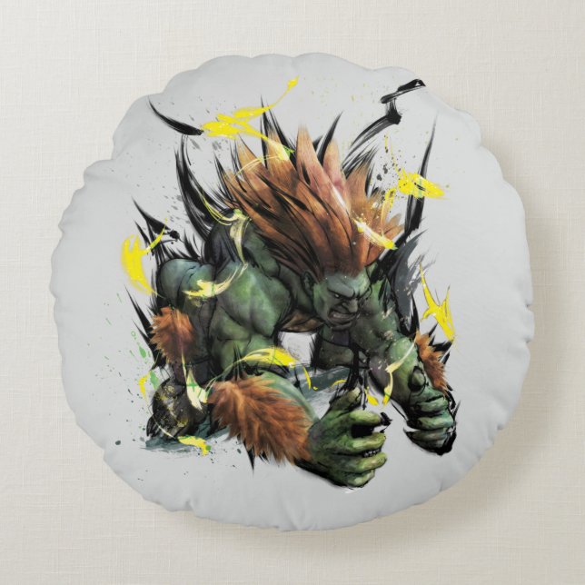 Blanka Charge Round Pillow (Front)