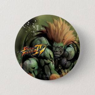 Blanka Crouch Pinback Button