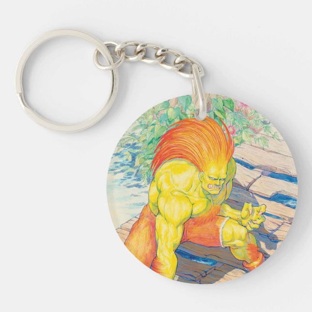 Blanka on Bridge 2 Keychain (Front)