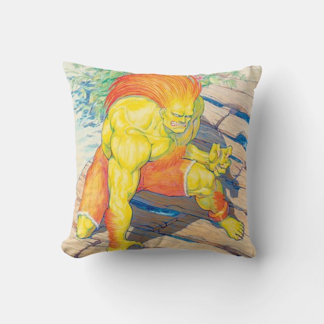 Blanka on Bridge 2 Throw Pillow (Front)