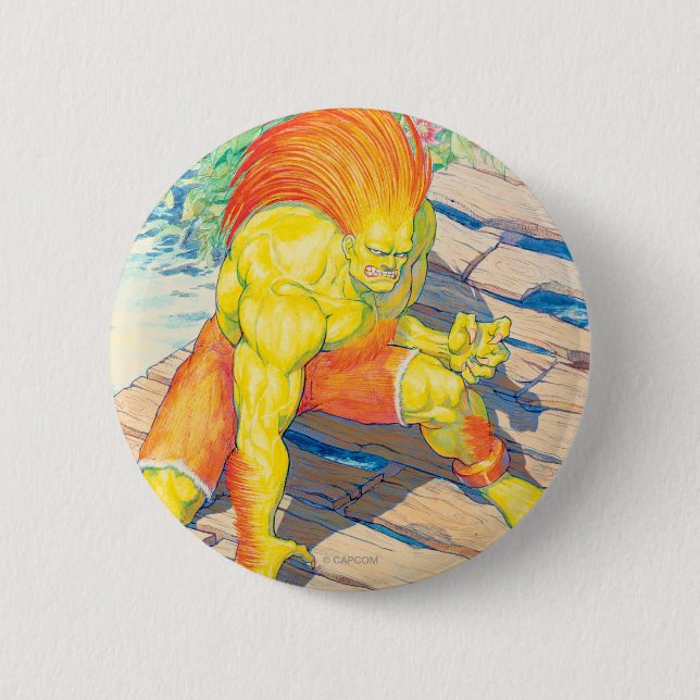 Blanka on Bridge Pinback Button (Front)