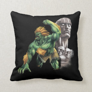 Blanka Vs. Dhalsim Throw Pillow