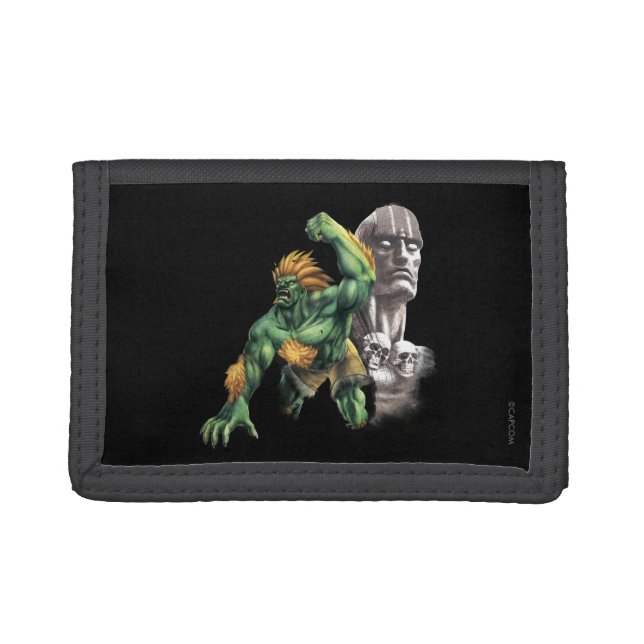 Blanka Vs. Dhalsim Trifold Wallet (Front)