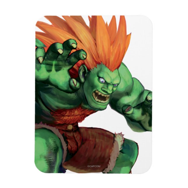 Blanka With Hands Raised Magnet (Vertical)
