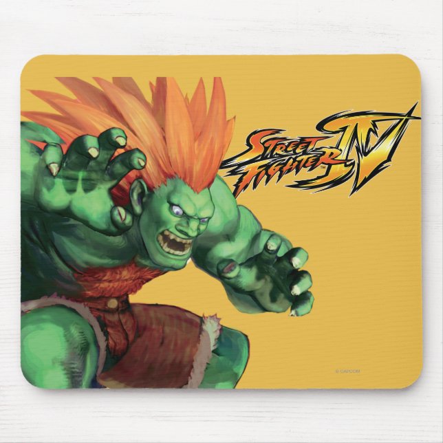 Blanka With Hands Raised Mouse Pad (Front)