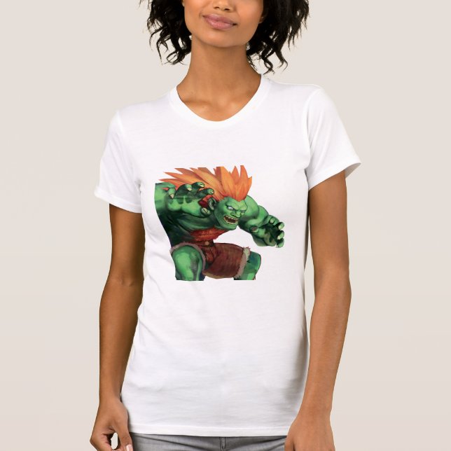Blanka With Hands Raised T-Shirt (Front)