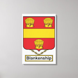 Blankenship Family Crest Canvas Print
