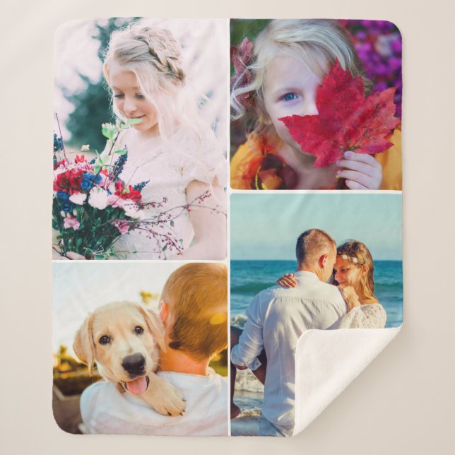 Blanket 4 Photo Rounded Template (Front)