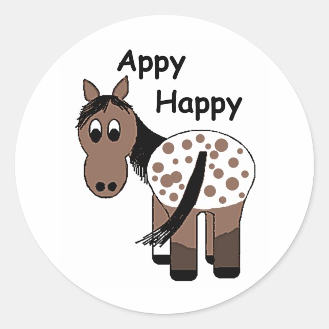 Blanket Appaloosa - Appy Happy Classic Round Sticker (Front)