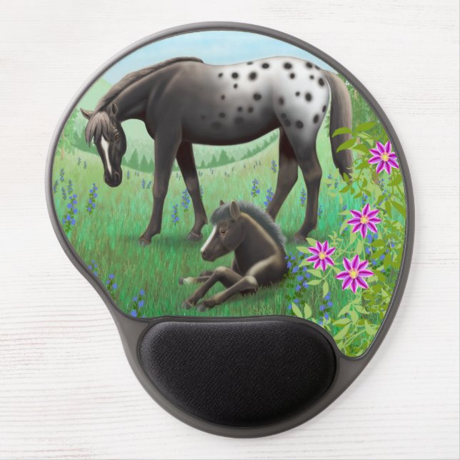 Blanket Appaloosa Mare and Foal Gel Mousepad (Front)