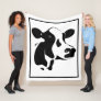 Blanket-Fleece-Black and White Cow Fleece Blanket