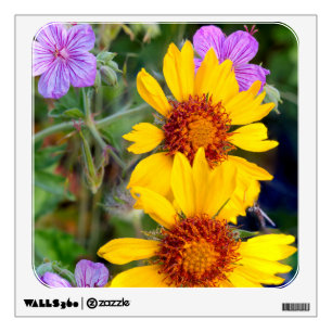 Blanket flower aka brown eyed susan and stick wall sticker