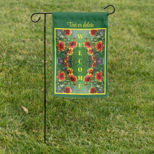 Blanket Flower Daisies Watercolor Personalized Garden Flag