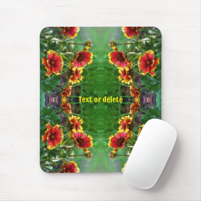 Blanket Flower Daisies Watercolor Personalized Mouse Pad (With Mouse)