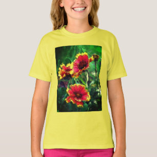 Blanket Flower Daisies Watercolor T-Shirt