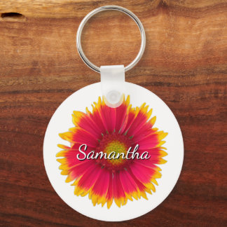 Blanket Flower with a Name Keychain