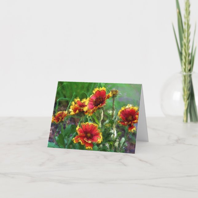 Blanket Flowers Watercolor Note Card (Front)