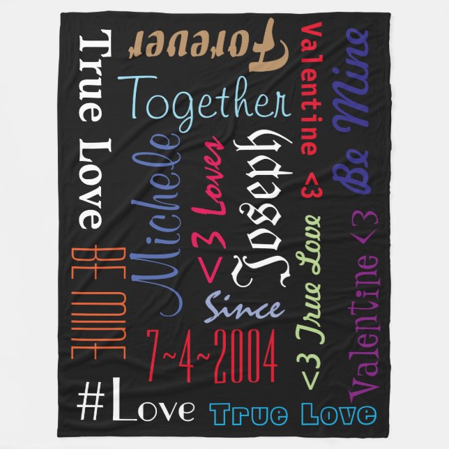 Blanket Forever Love Valentine Be Mine Personalize (Front)