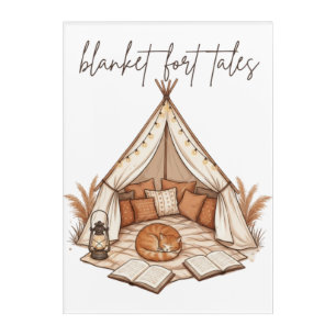 Blanket Fort Tales Cozy Cat Art