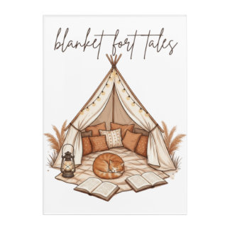 Blanket Fort Tales Cozy Cat Art