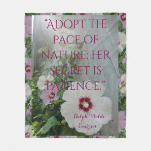 Blanket of Patience Quote Morning Mist flowers