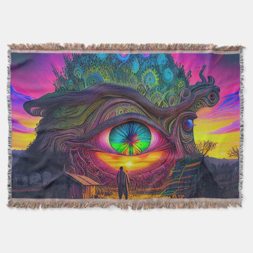 Blanket psychedelic magic abstract cozy