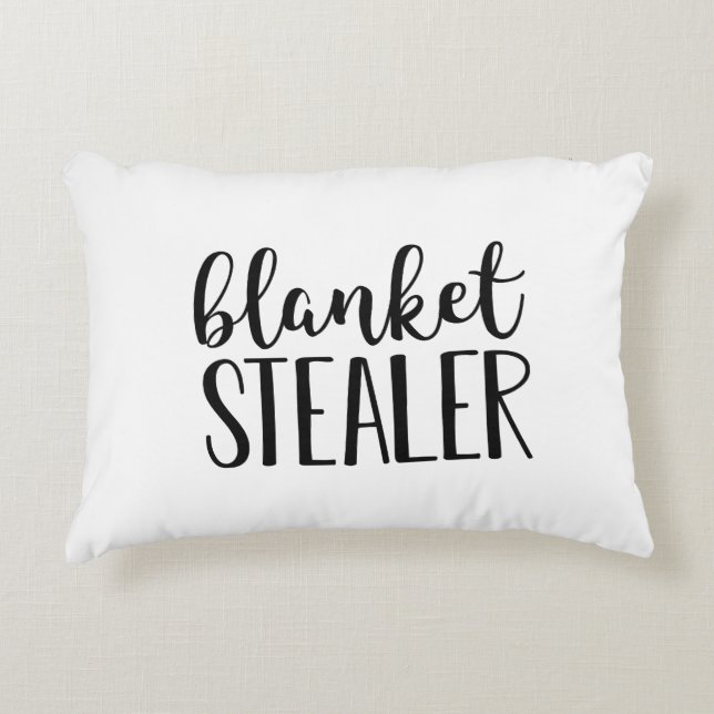 Blanket Stealer Accent Pillow (Front)