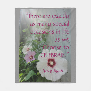 Blanket to Celebrate, Quote Morning Mist flowers