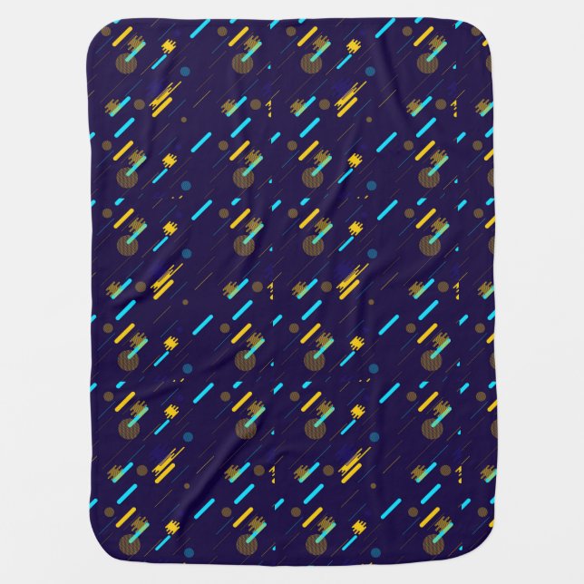 Blanket with a playful space-themed design (Front)