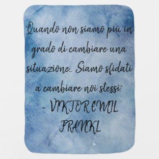 blanket with Italian wise saying