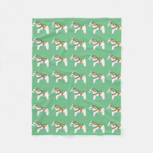 Blanket with White Dala Horses