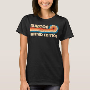 BLANTON Surname Retro Vintage 80s 90s Birthday Reu T-Shirt