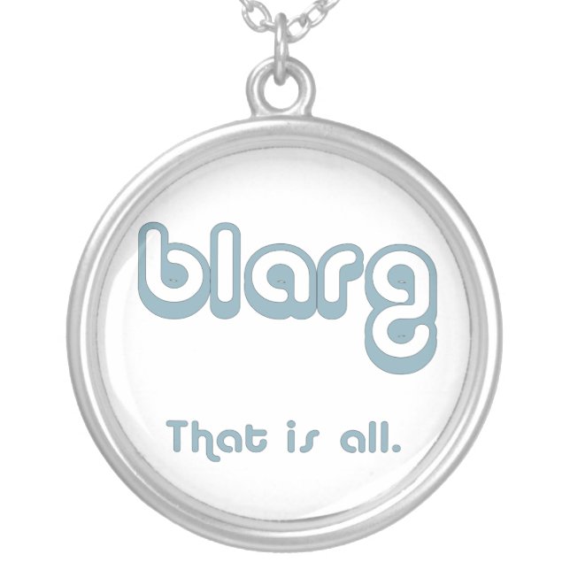 blarg. silver plated necklace (Front)
