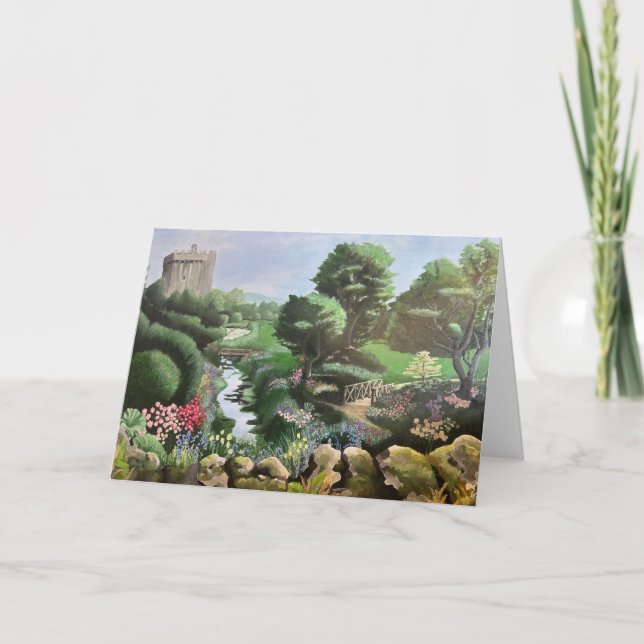Blarney Castle Folded Greeting Card (Front)